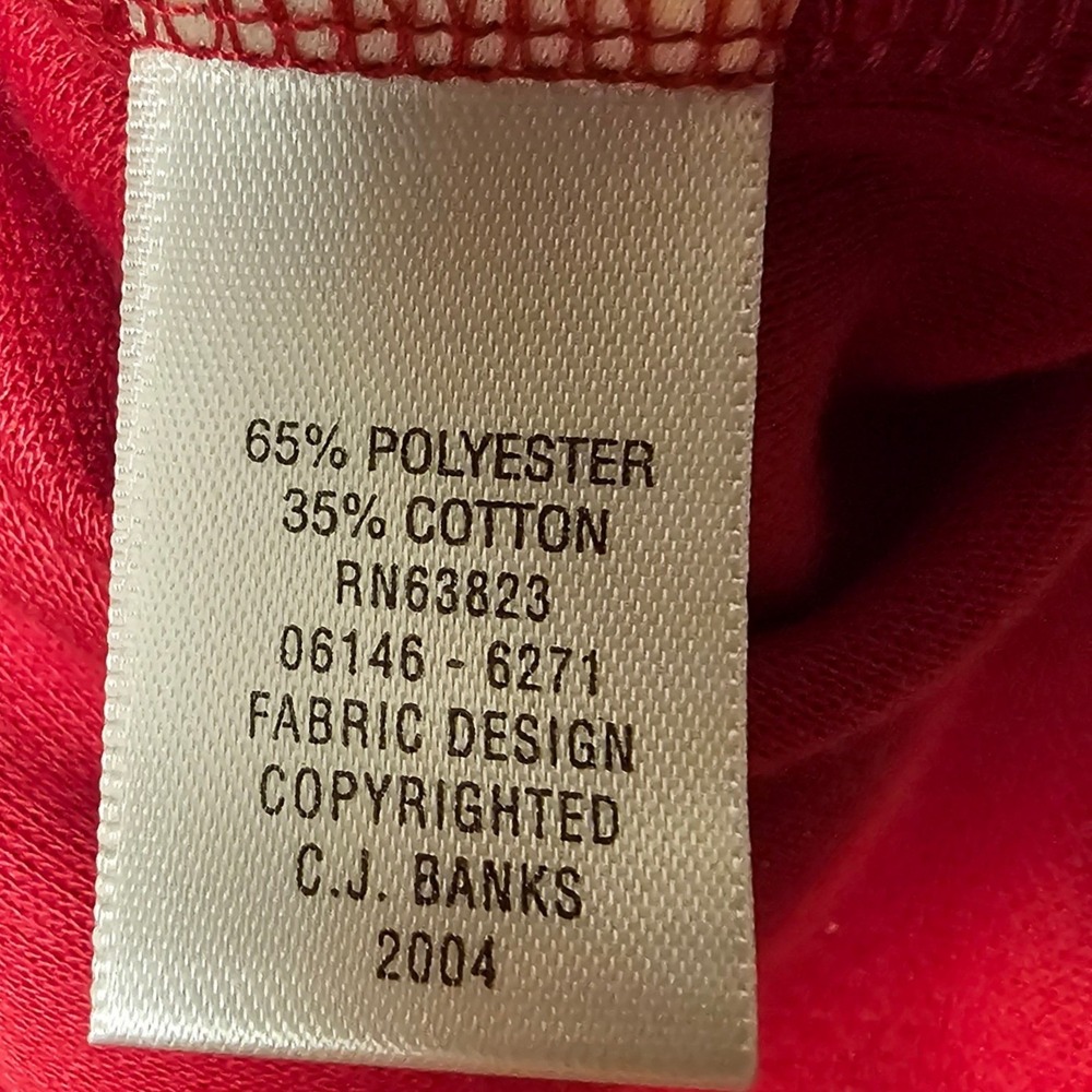 Vintage Banks 1X Red Patriotic Cardigan Sweater Stars USA Flag Embroidered EUC - Picture 7 of 11